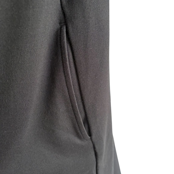 J. Jill Ponte Knit Black Dress Size Large Keyhole Back Office Workwear Stretch - Picture 6 of 16